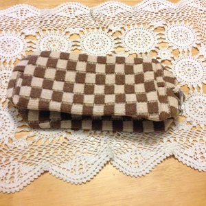 Soft fabric zip cosmetic bag